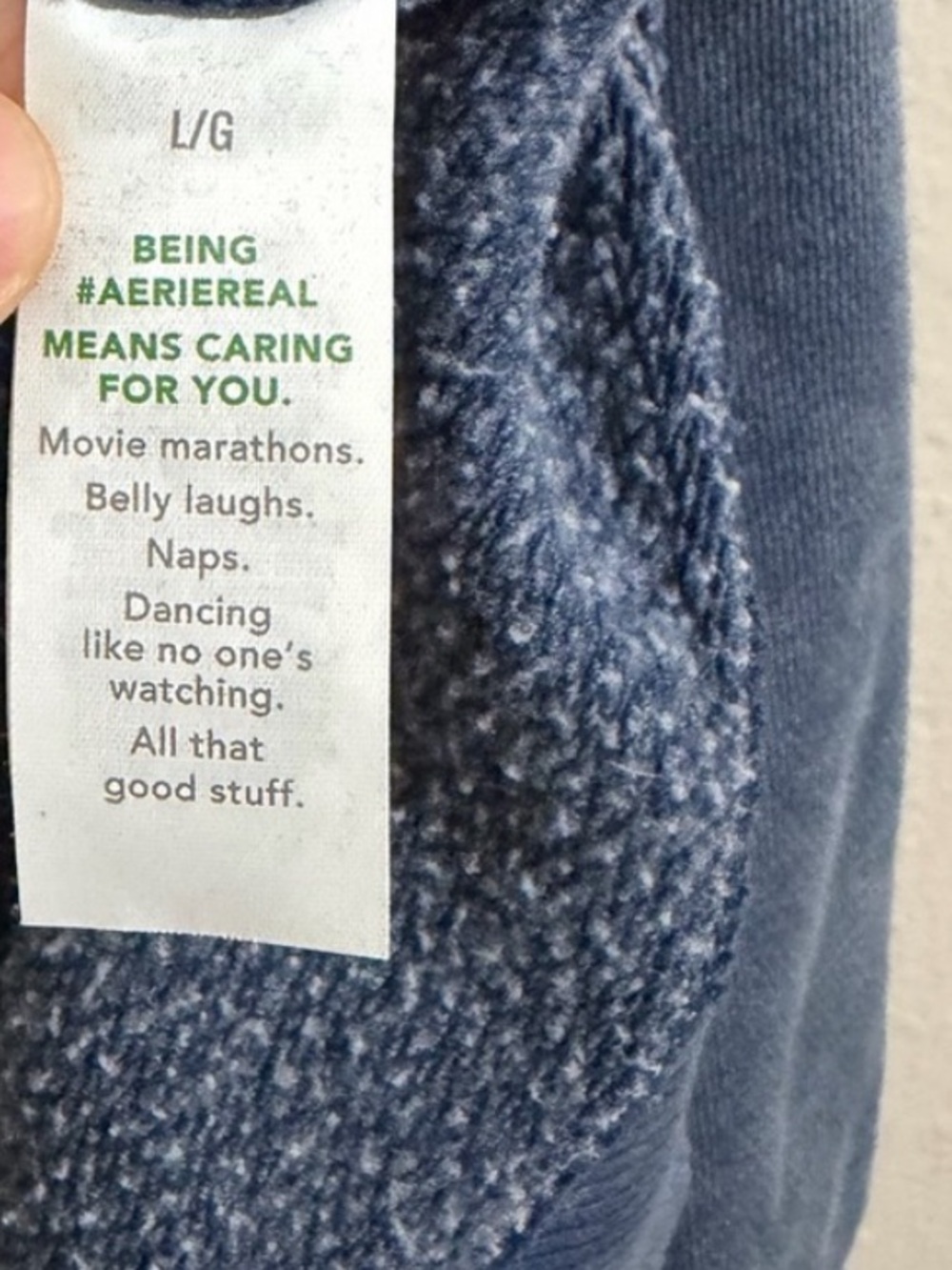 Aerie Hey Crochet mineral wash sweatshirt with bohemian touch - Picture 6 of 6